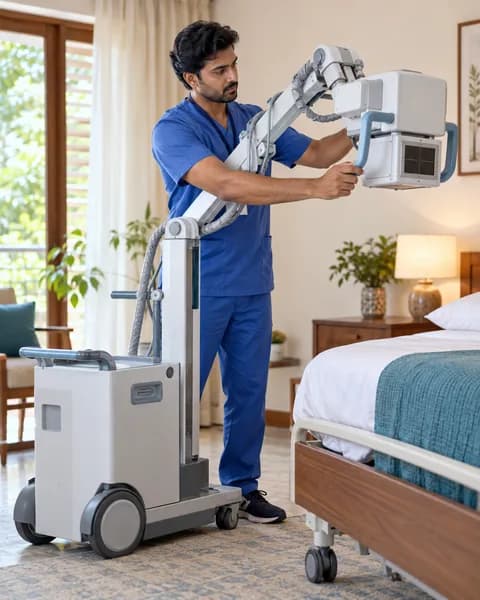 Bedside X-ray Services: Portable X-ray services at the patient's bedside, arranged around your requirements.