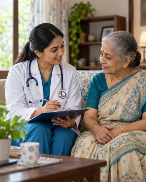 Doctor Visits: Scheduled doctor visits at home for consultations and follow-up care.